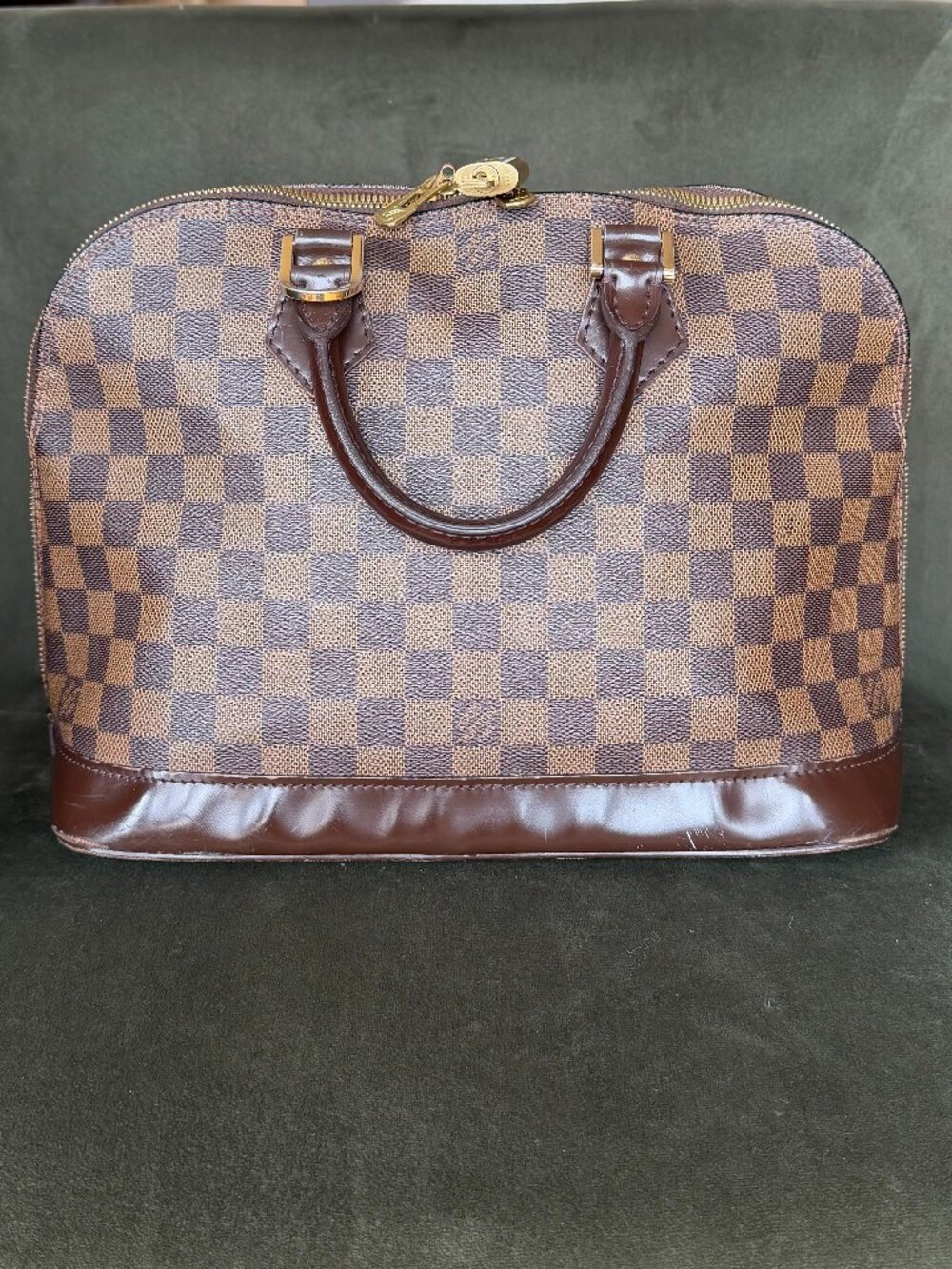 Louis Vuitton Damier Ebene Alma PM Handbag - Authentic Bag & Padlock & Dustbag - Picture 2 of 13